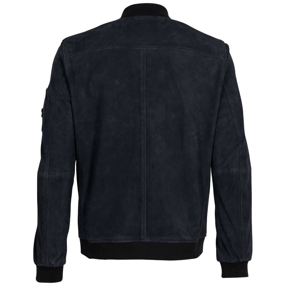 Męska skórzana kurtka Mauritius granatowa MMPalermo - readytowear