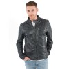 Męska skórzana kurtka Mauritius antracytowa MMPietar – Kurtki skórzane