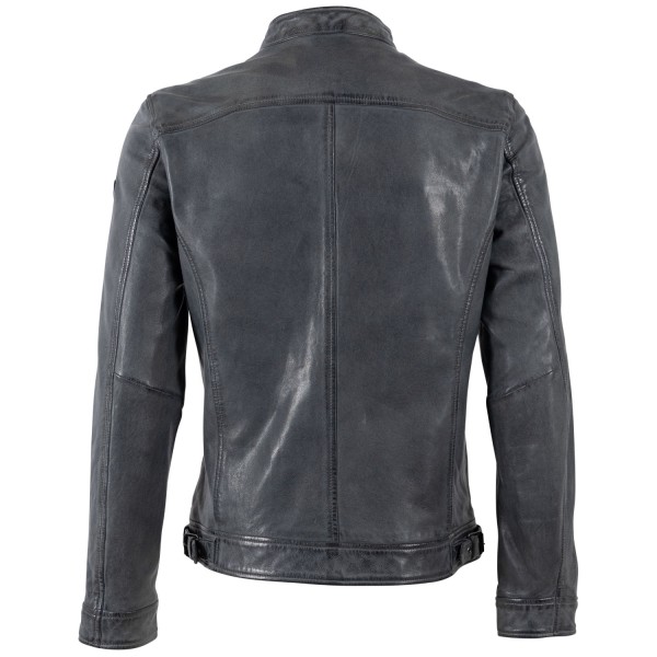 Męska skórzana kurtka Mauritius antracytowa MMPietar