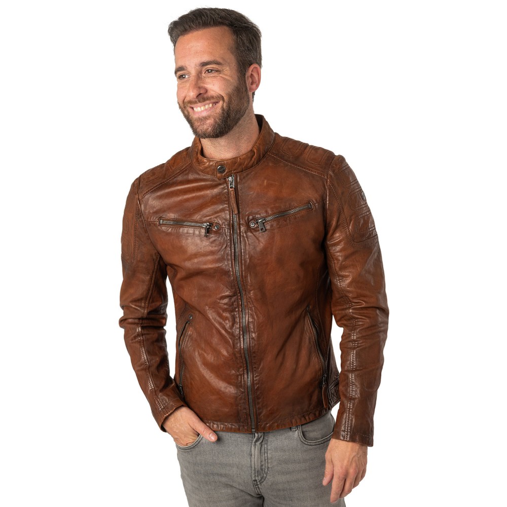 Męska skórzana kurtka Mauritius Cognac MMReeser