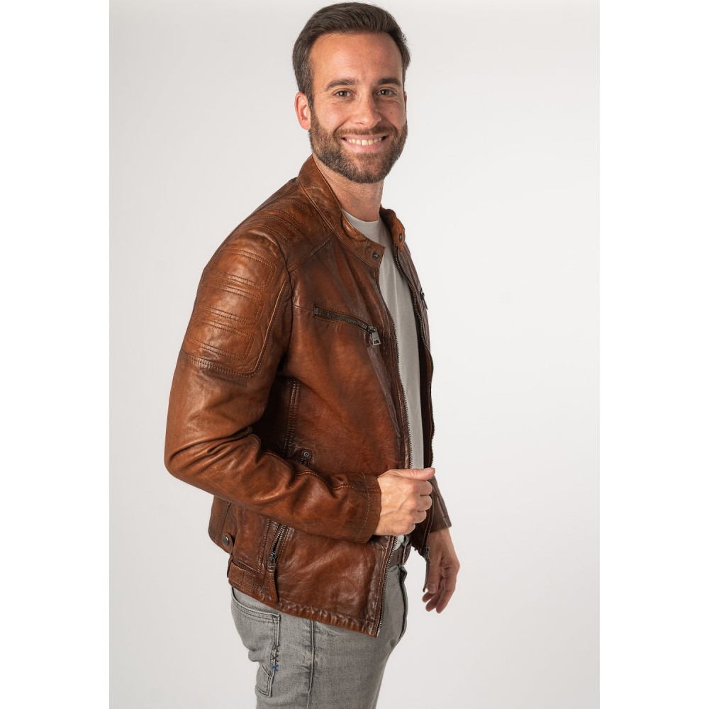 Męska skórzana kurtka Mauritius Cognac MMReeser - readytowear