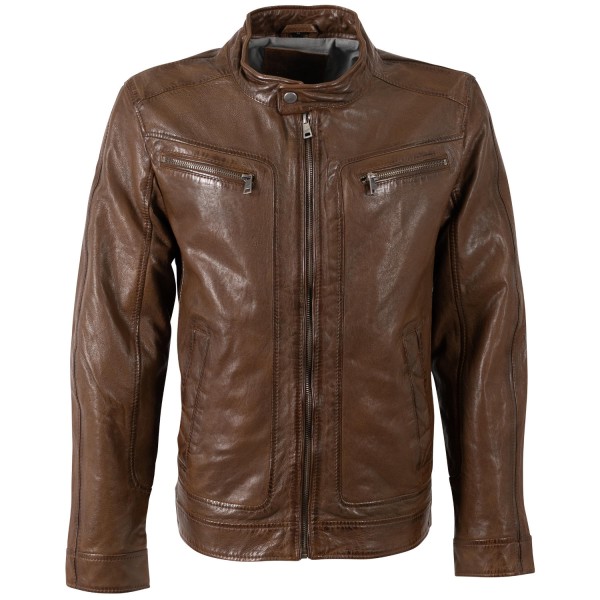 Męska skórzana kurtka Mauritius Dusty Brown MMRoley