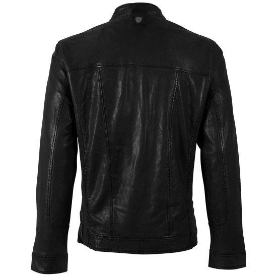 Męska skórzana kurtka Mauritius Czarna MMRoley