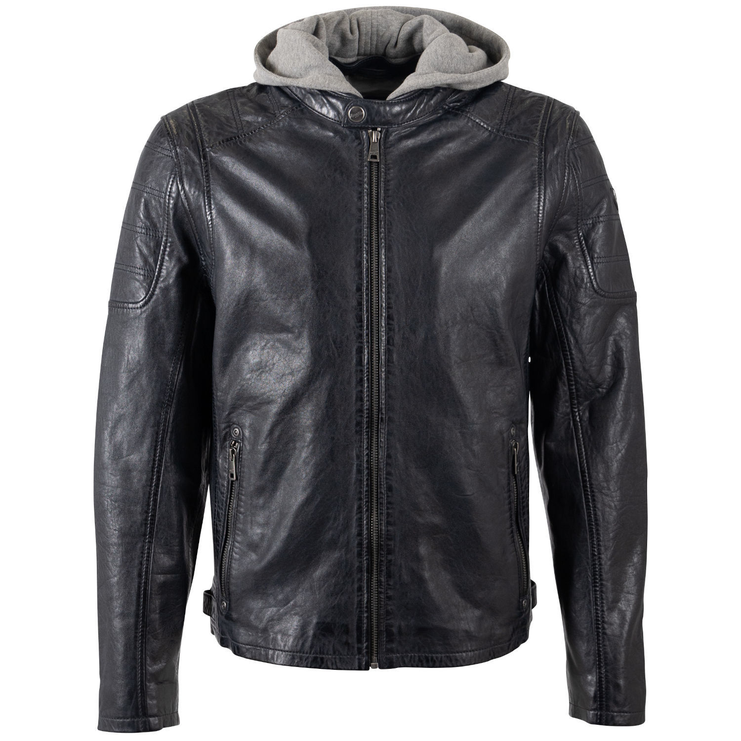 Męska skórzana kurtka Mauritius Ciemnogranatowa MMRylo – Kurtki skórzane