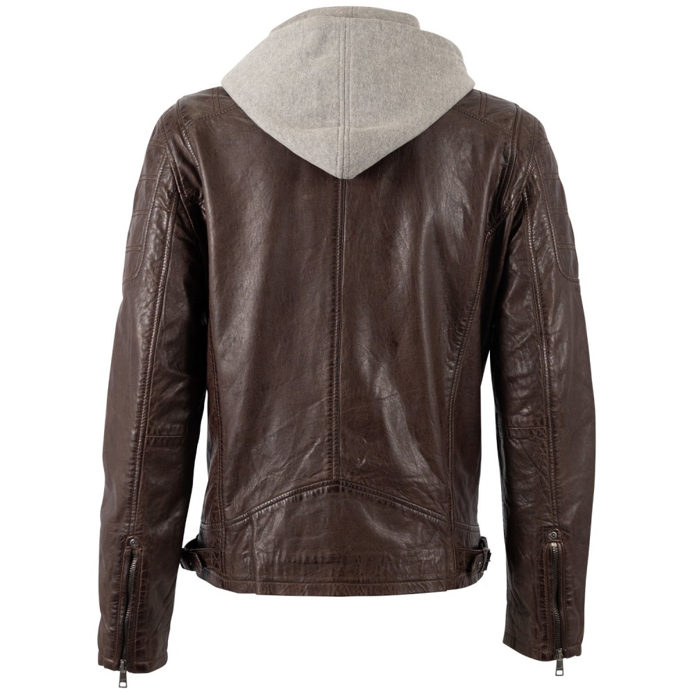 Męska skórzana kurtka Mauritius kasztanowa MMRylo