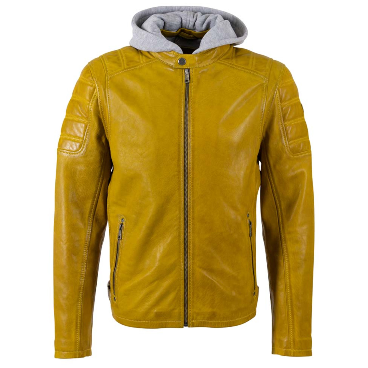 Męska skórzana kurtka Mauritius Curry Yellow MMRylo – Kurtki skórzane