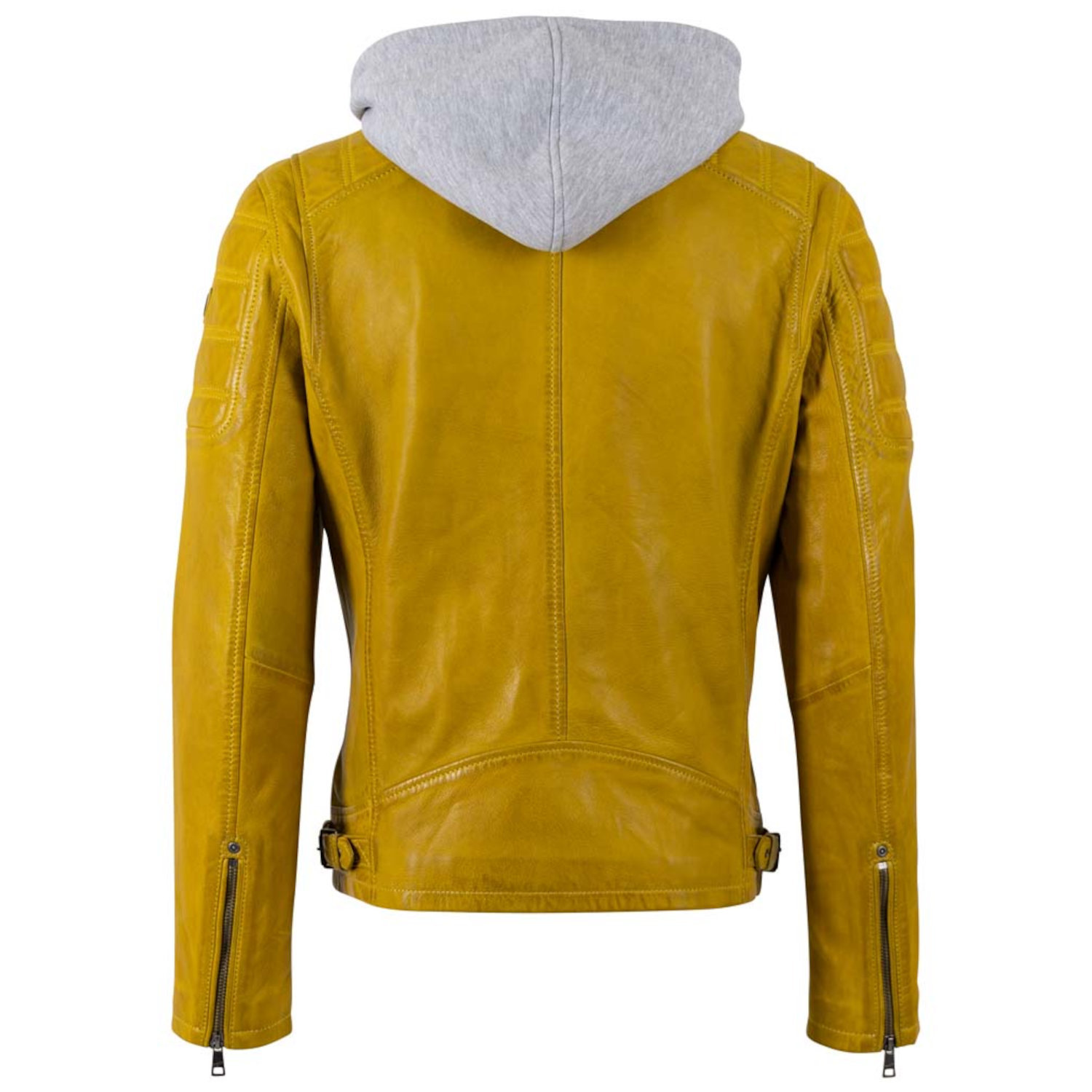 Męska skórzana kurtka Mauritius Curry Yellow MMRylo – Kurtki skórzane