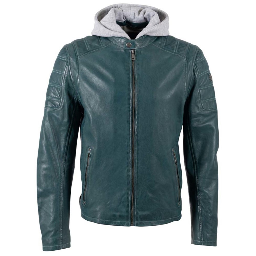 Męska skórzana kurtka Mauritius Petrol Green MMRylo