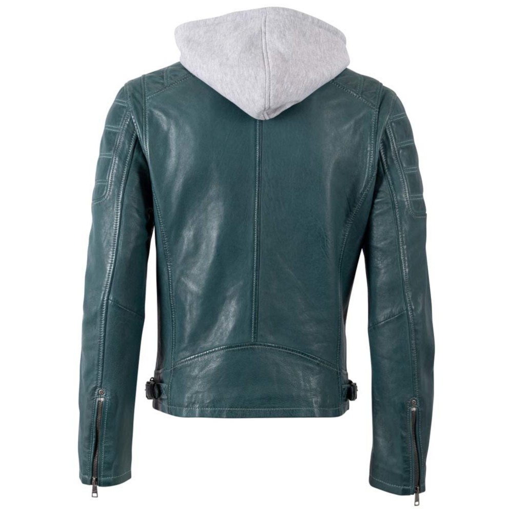 Męska skórzana kurtka Mauritius Petrol Green MMRylo