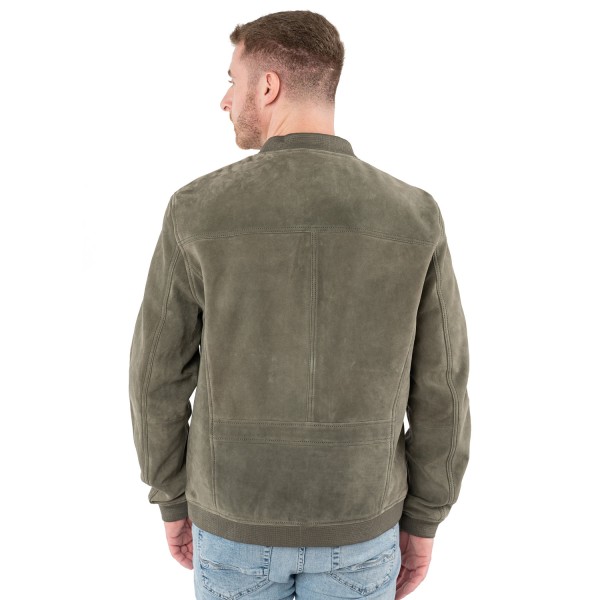 Męska skórzana kurtka Mauritius Jasnooliwkowa MMSahol