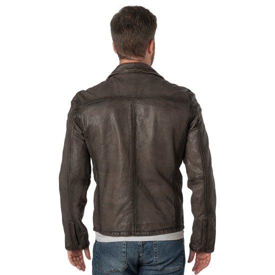 Męska skórzana kurtka Mauritius Antyczny beż MMSantiago