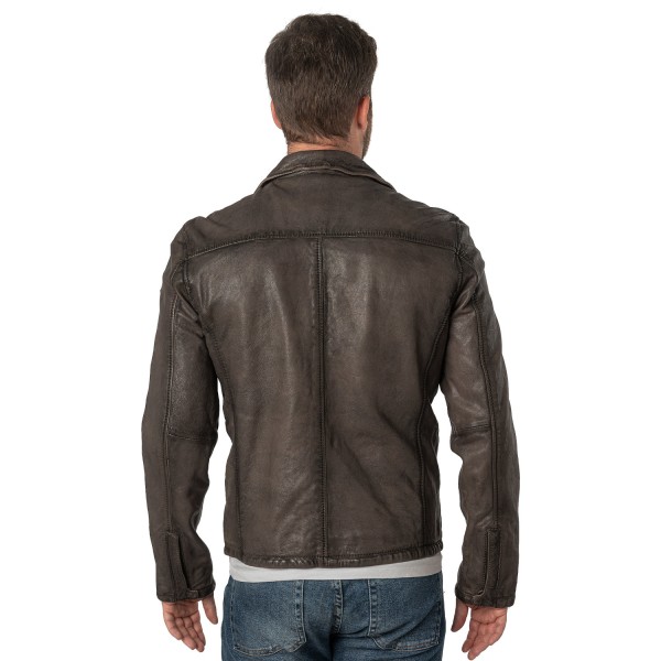 Męska skórzana kurtka Mauritius Antyczny beż MMSantiago