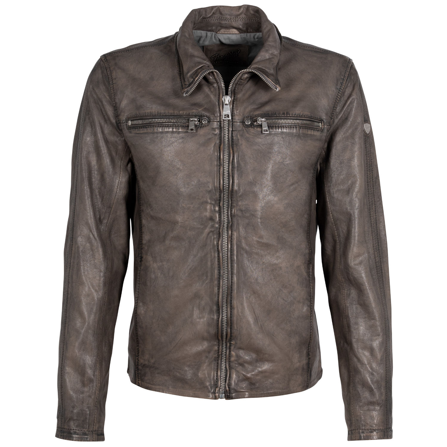 Męska skórzana kurtka Mauritius Antyczny beż MMSantiago – Kurtki skórzane