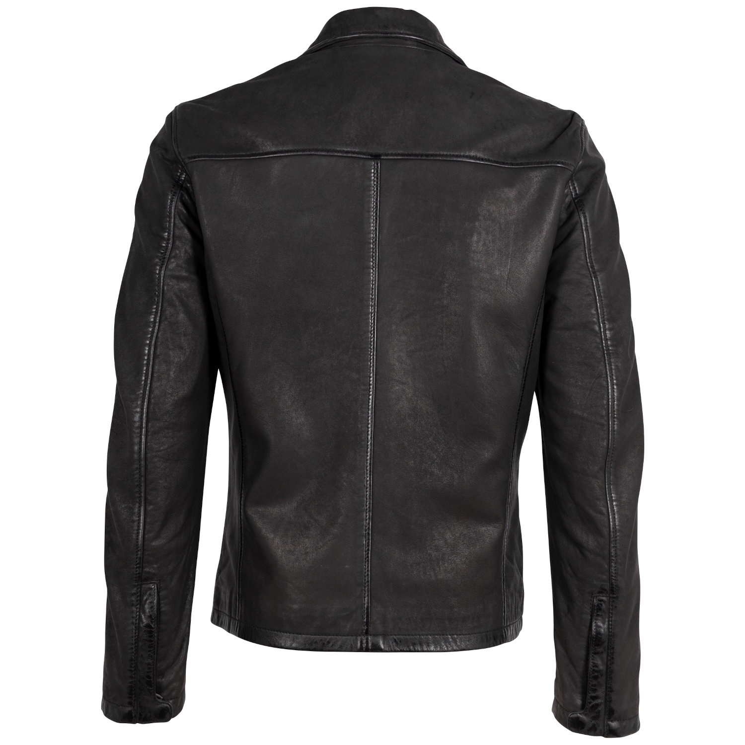 Męska skórzana kurtka Mauritius Czarna MMSantiago – Kurtki skórzane