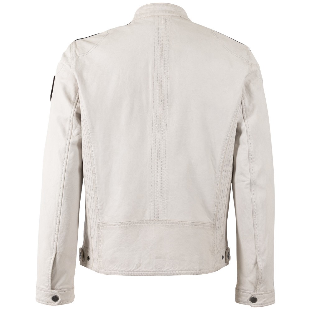 Męska skórzana kurtka Mauritius Off White MMShyko - readytowear