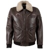 Męska skórzana kurtka Mauritius Ciemnobrązowa MMStarpilot – stoc