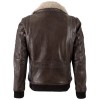 Męska skórzana kurtka Mauritius Ciemnobrązowa MMStarpilot – stoc