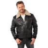 Męska skórzana kurtka Mauritius Czarna MMStarpilot – stoc