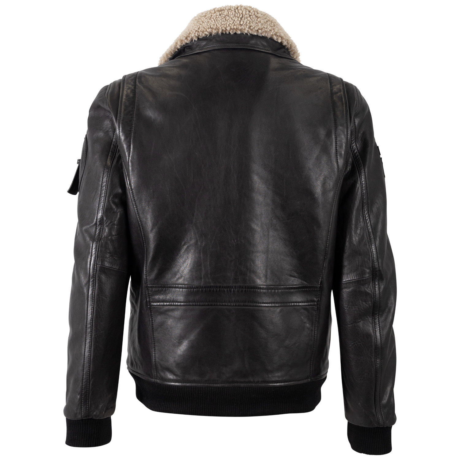 Męska skórzana kurtka Mauritius Czarna MMStarpilot – stoc