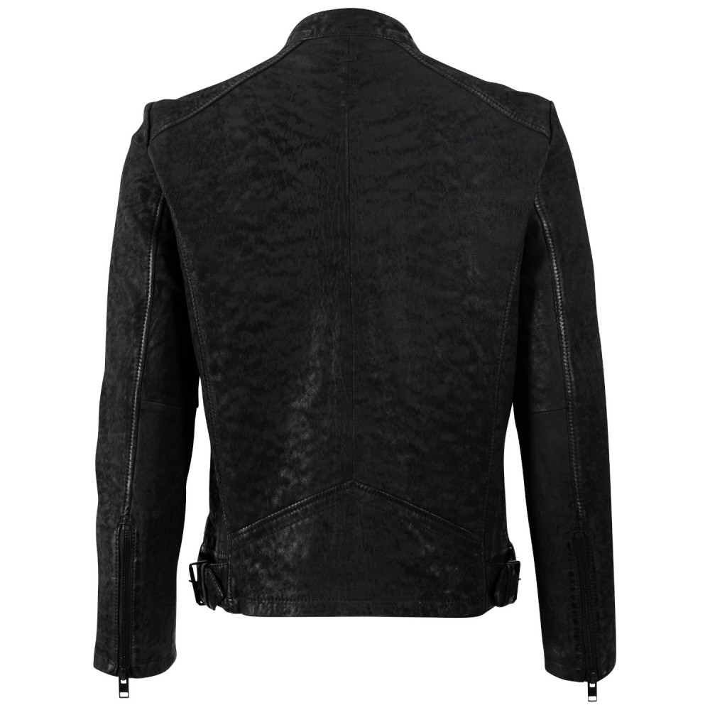 Męska skórzana kurtka Mauritius Czarna MMTaibo - readytowear