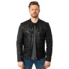 Męska skórzana kurtka Mauritius Czarna MMTaibo – stoc