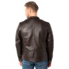 Męska skórzana kurtka Mauritius Ciemnobrązowa MMTibor – Kurtki skórzane