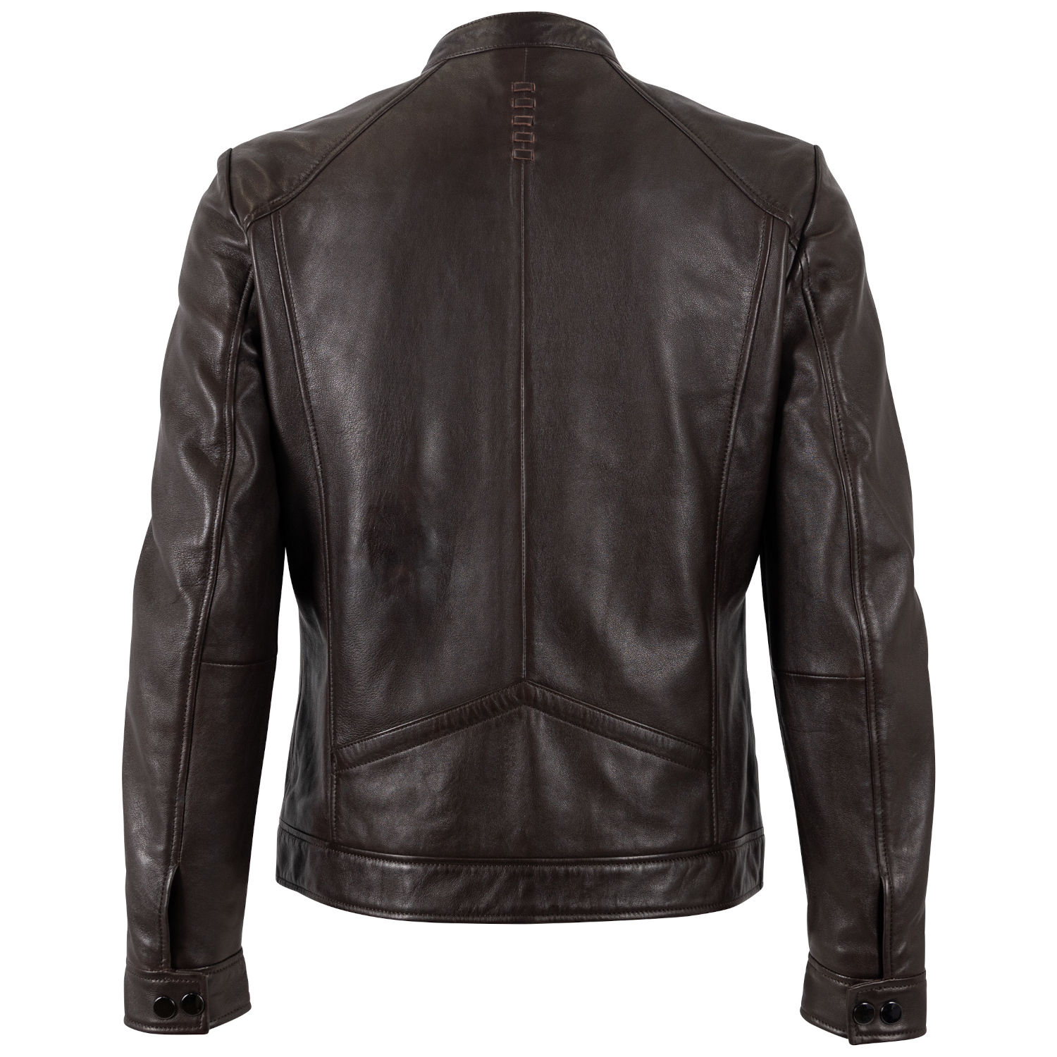 Męska skórzana kurtka Mauritius Ciemnobrązowa MMTibor – Kurtki skórzane