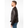 Męska skórzana kurtka Mauritius Ciemnobrązowa MMTibor – Kurtki skórzane