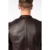 Męska skórzana kurtka Mauritius Ciemnobrązowa MMTibor – Kurtki skórzane