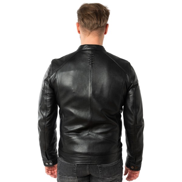 Męska skórzana kurtka Mauritius Czarna MMTibor