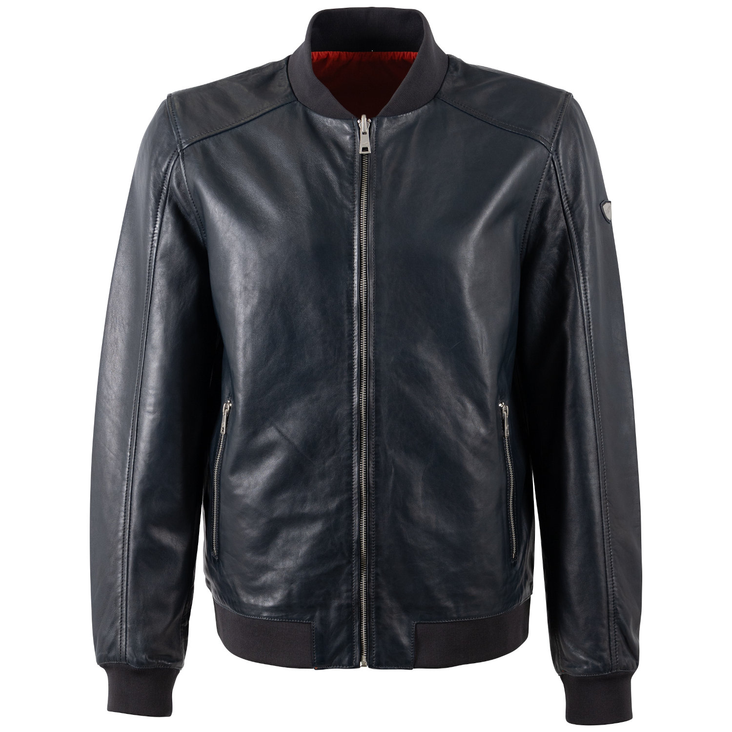 Męska skórzana kurtka Mauritius granatowa MMTorino – Kurtki skórzane