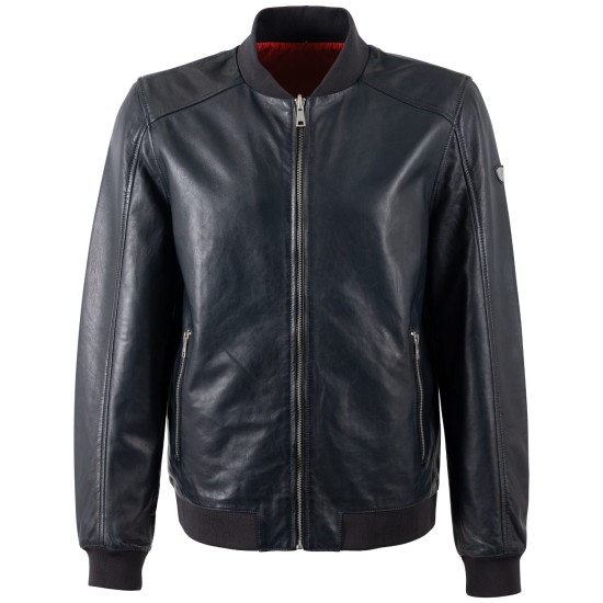 Męska skórzana kurtka Mauritius granatowa MMTorino