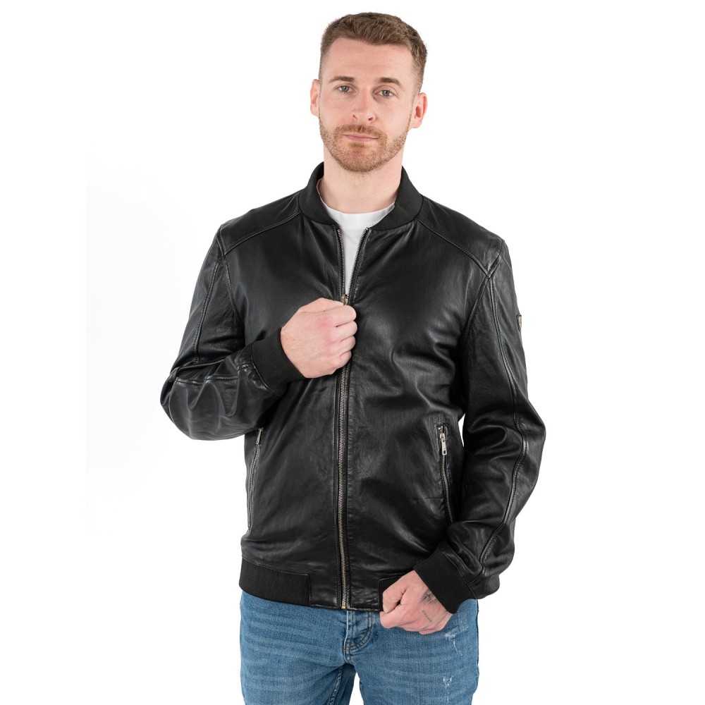 Męska skórzana kurtka Mauritius Czarna MMTorino