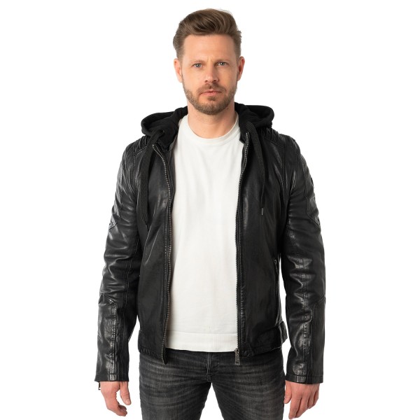 Męska skórzana kurtka Mauritius Ciemny antracyt MMUbaldo