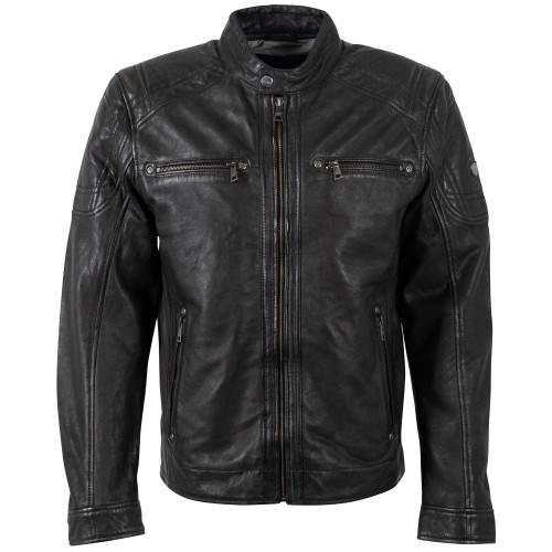 Męska skórzana kurtka Mauritius Czarna MMVitum