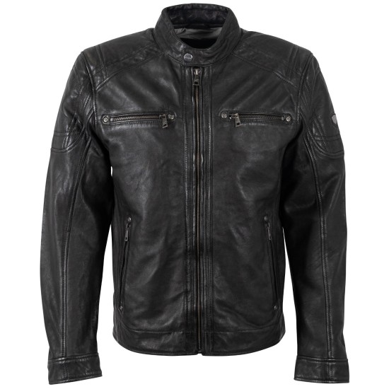 Męska skórzana kurtka Mauritius Czarna MMVitum