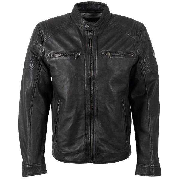 Męska skórzana kurtka Mauritius Czarna MMVitum