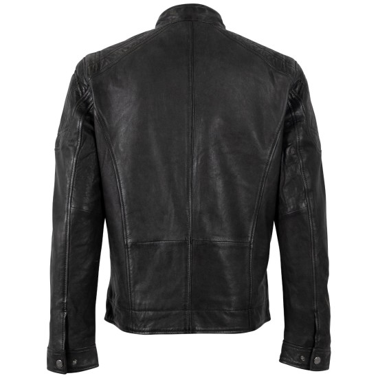 Męska skórzana kurtka Mauritius Czarna MMVitum