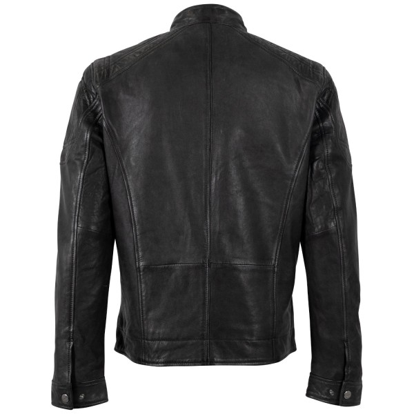 Męska skórzana kurtka Mauritius Czarna MMVitum