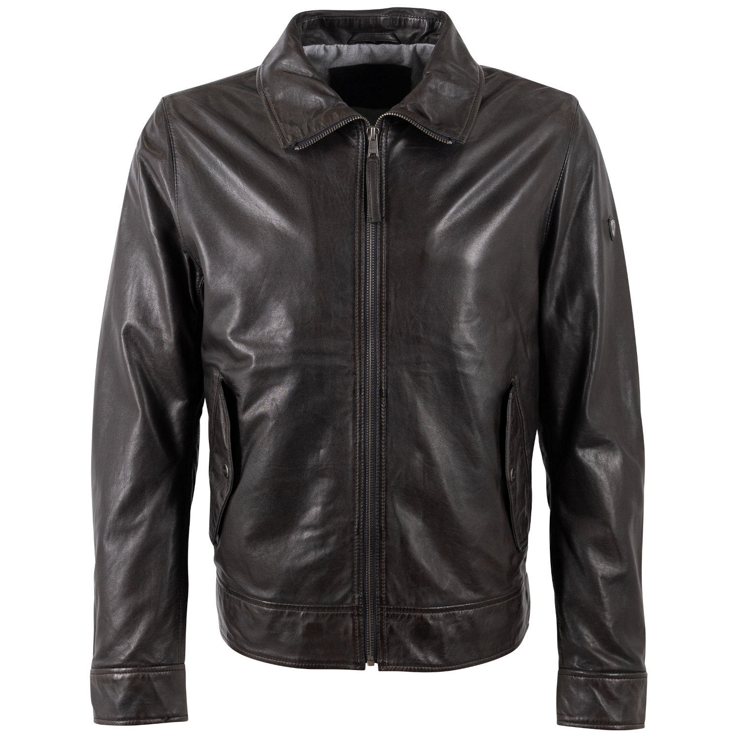 Męska skórzana kurtka Mauritius Ciemnobrązowa MMVylli