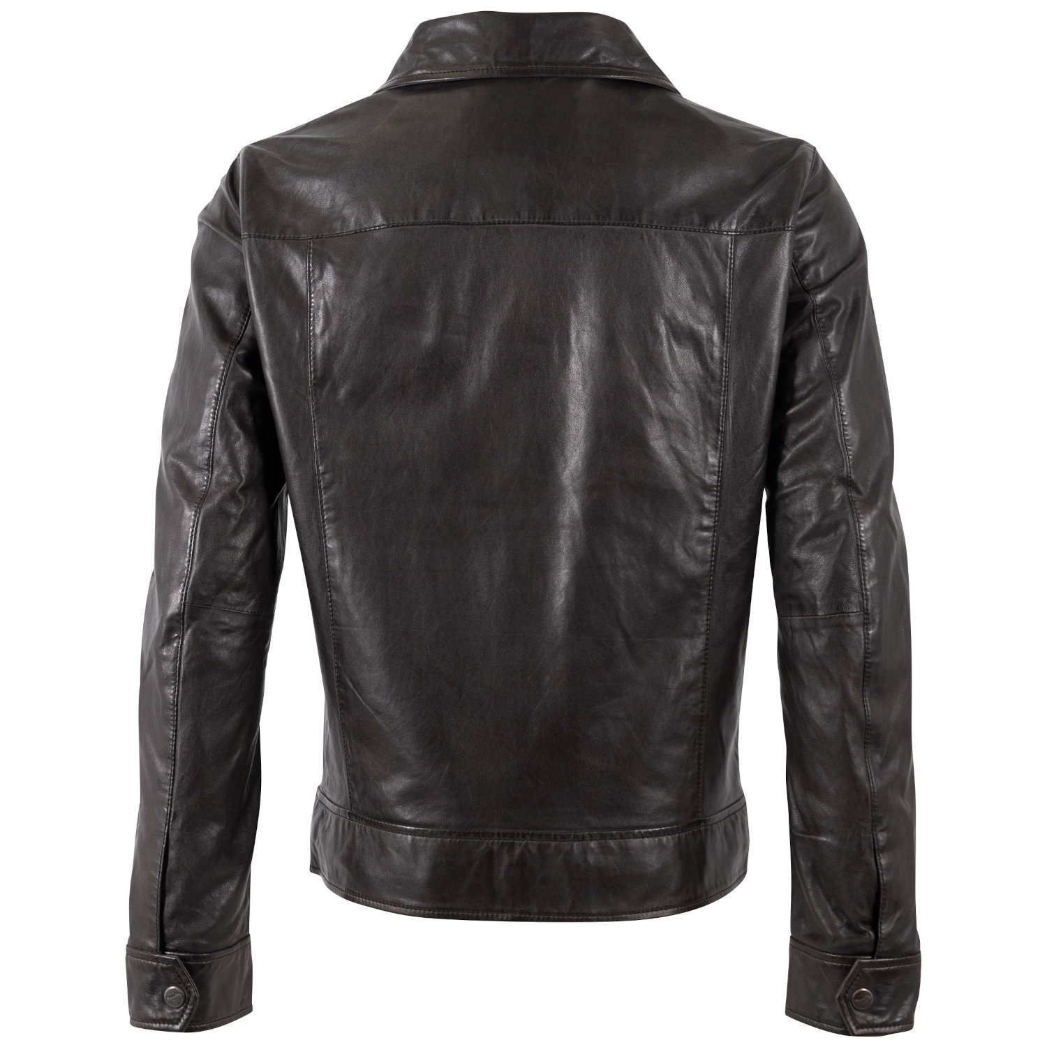 Męska skórzana kurtka Mauritius Ciemnobrązowa MMVylli