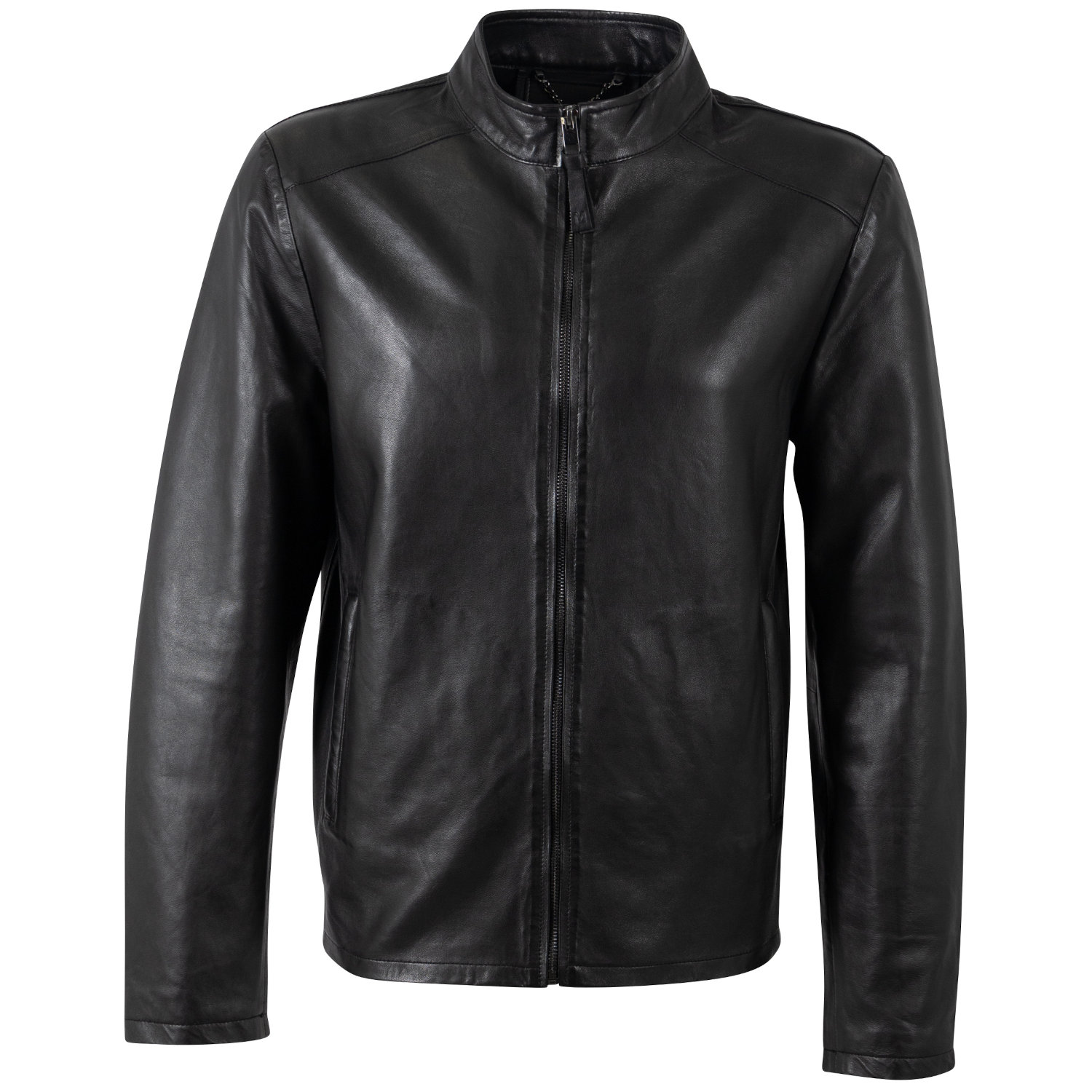 Męska skórzana kurtka Mauritius Srebrno-czarna MSMKelwin