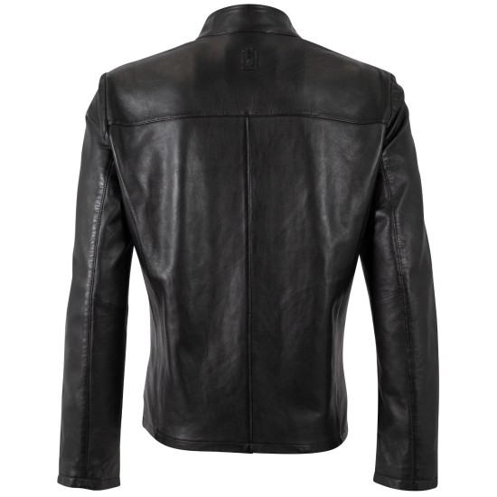 Męska skórzana kurtka Mauritius Srebrno-czarna MSMKelwin