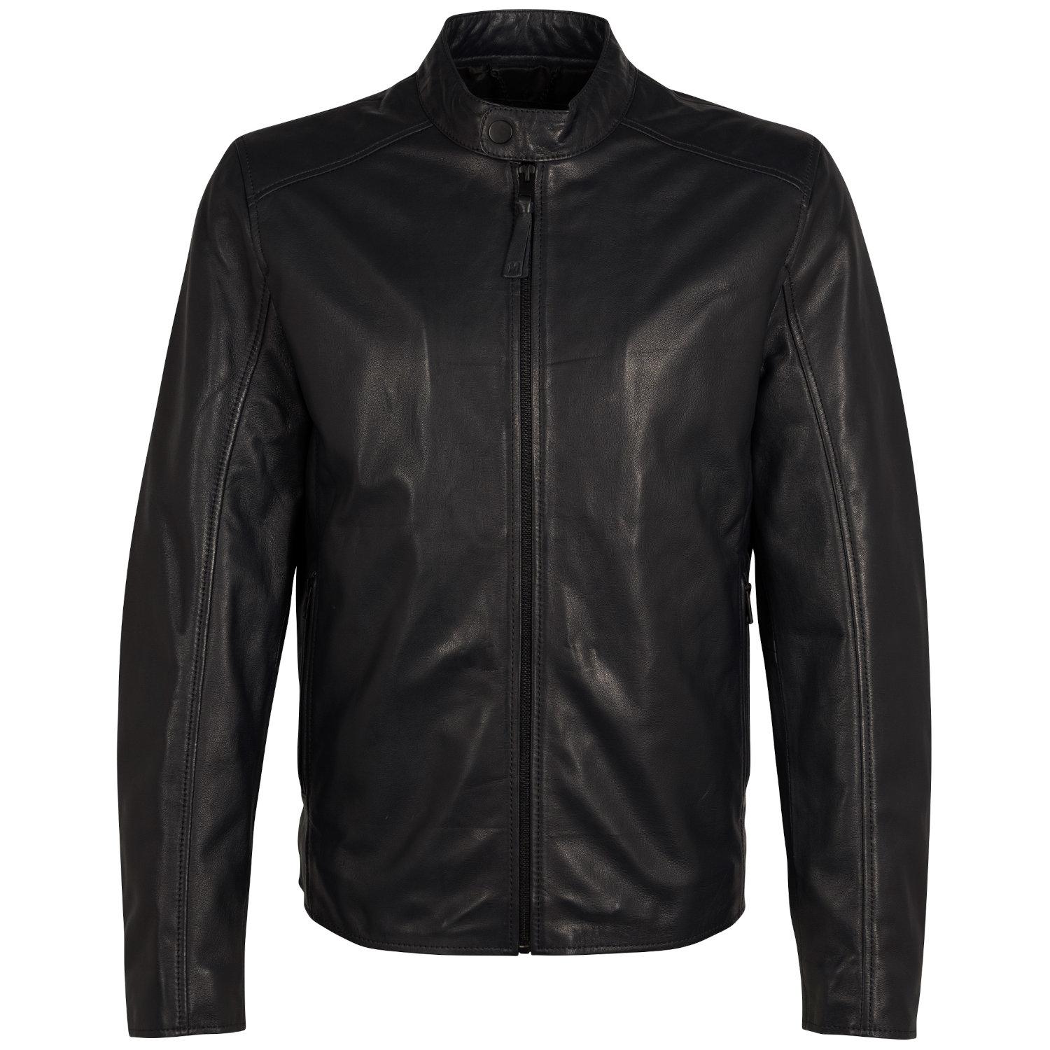 Męska skórzana kurtka Mauritius Srebrna Granatowa MSMKovin – Kurtki skórzane