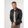 Męska skórzana kurtka Mauritius Srebrna Granatowa MSMKovin – Kurtki skórzane
