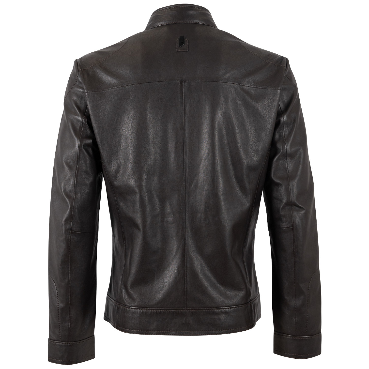 Męska skórzana kurtka Mauritius Srebrny Ciemnobrązowy MSMTamas – Kurtki skórzane