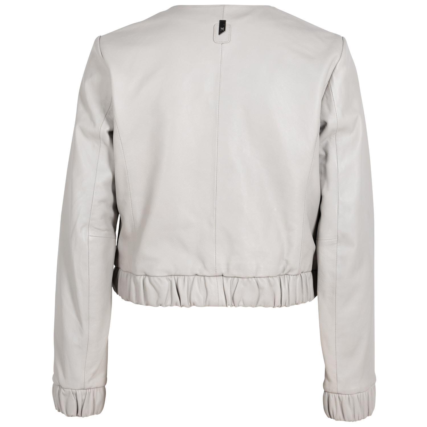 Krótka Skórzana Kurtka Damska Mauritius Silver Srebrnoszara MSWAnysha – Kurtki skórzane