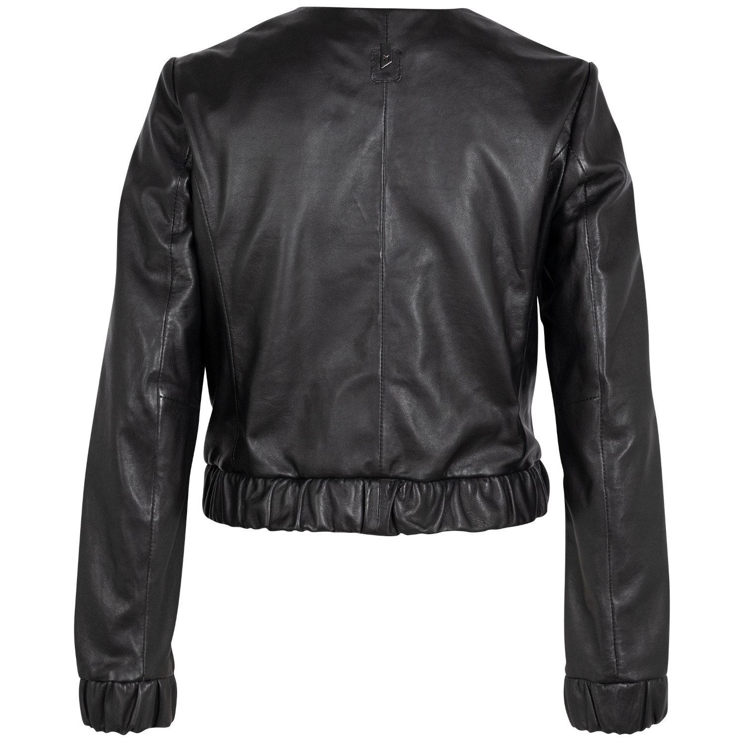 Krótka Skórzana Kurtka Damska Mauritius Silver Czarna MSWAnysha – Kurtki skórzane