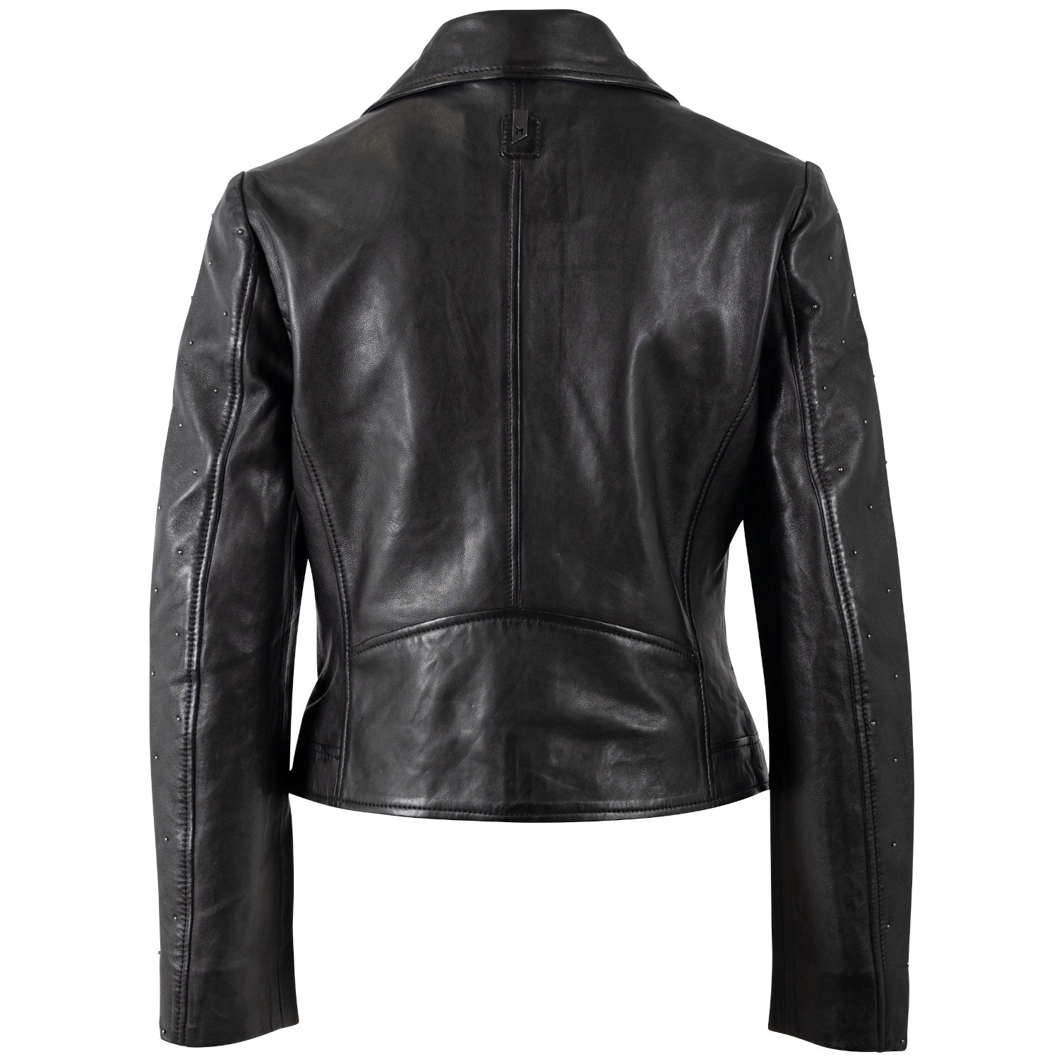 Kurtka skórzana damska Mauritius Srebrno-czarna MSWGiljana