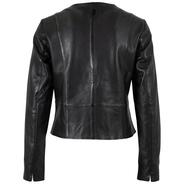 Kurtka skórzana damska Mauritius Srebrno-czarna MSWLerissa